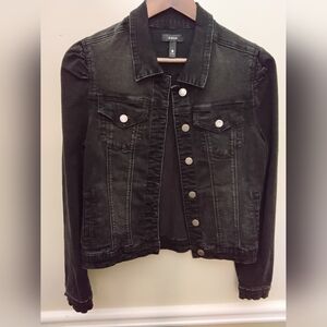 Aqua Women's Black Denim Jacket Small